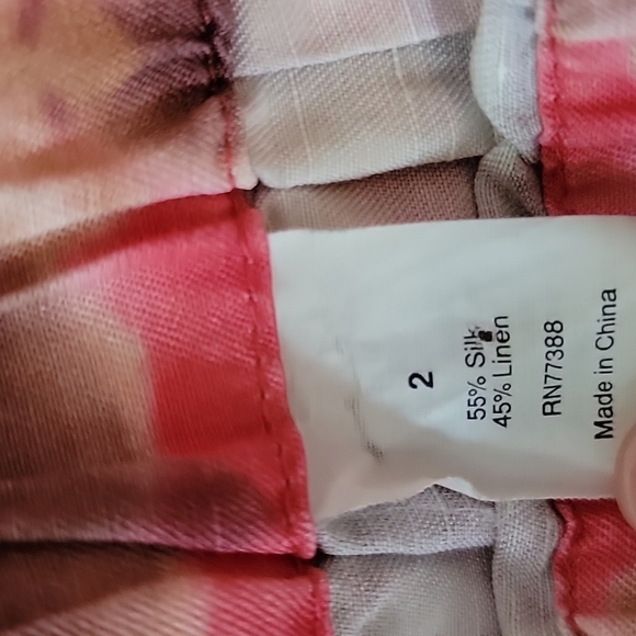 J Crew Wednesday Tie Dye Mini Skirt Ikat Print Pull On Silk Linen - Picture 9 of 13